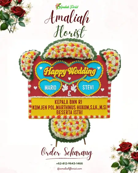 Papan Bunga Pernikahan Terbaya